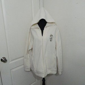 Disney Minnie Mouse Embroidered fleece zip up hoodie